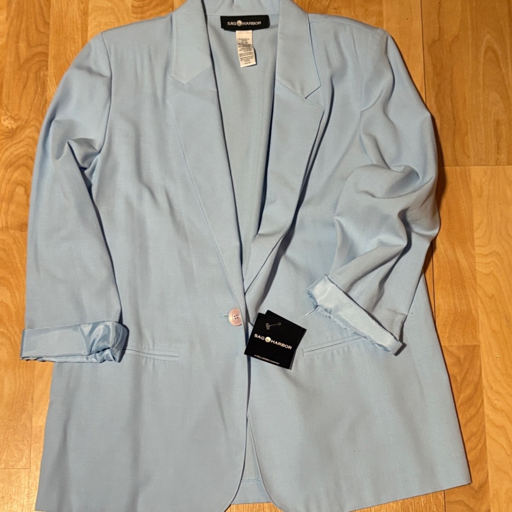 Sag Harbor Light Blue Classic Jacket/ Blazer Women’s Size 16